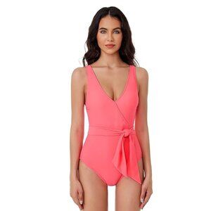 BCA by Rebecca Virtue Megan Tie Waist One Piece Swimsuit - Size: Medium